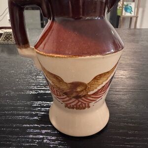 Vintage McCoy Pottery Spirit 76 National Gallery of Art Carved Wooden Eagle Flag